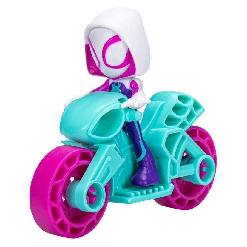 Marvel Spidey and His Amazing Friends, Ghost-Spider Action Figure & Toy Motorcycle, Kids 3 and Up product image 1