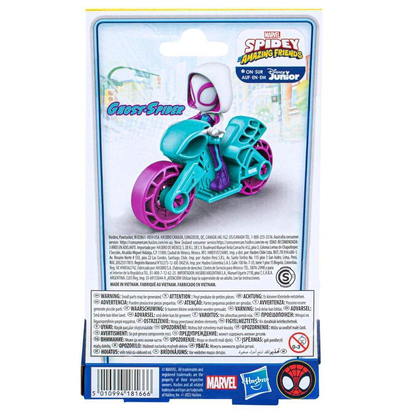 Marvel Spidey and His Amazing Friends, Ghost-Spider Action Figure & Toy Motorcycle, Kids 3 and Up product image 1