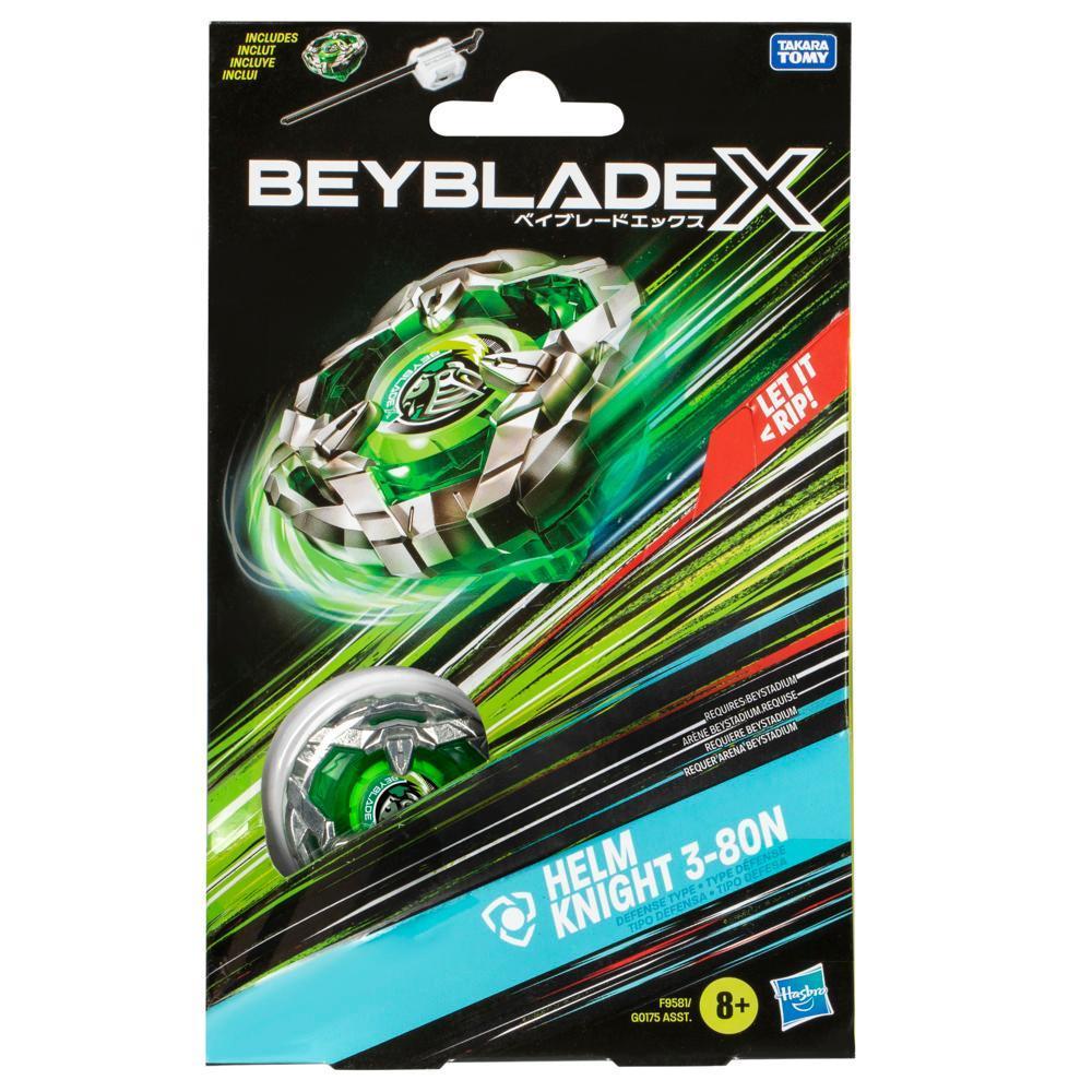 Beyblade X Helm Knight 3-80N Starter Pack Set with Defense Type Top & Launcher, Ages 8+ product thumbnail 1
