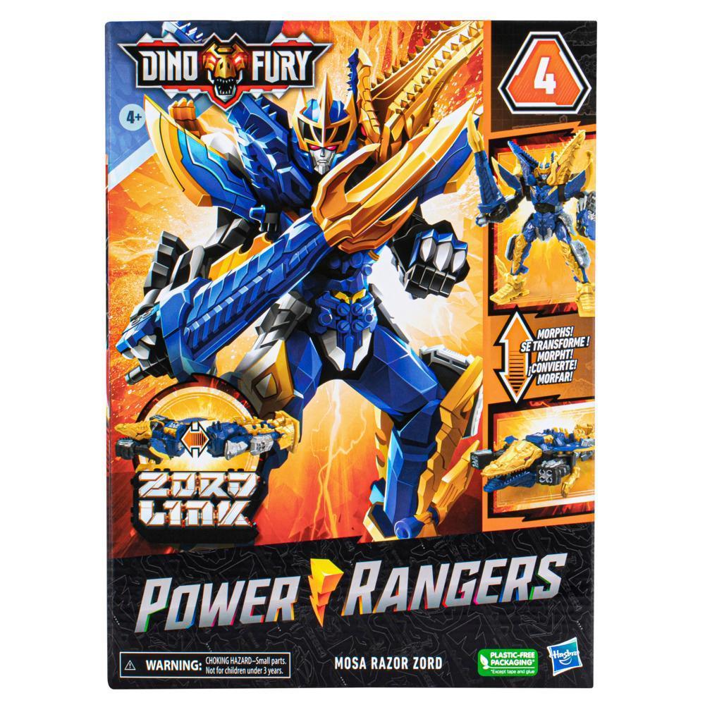 Power Rangers Dino Fury Mosa Razor Zord Blue Action Figure, Power Rangers Toys for 4 Year Old Boys and Girls and Up product thumbnail 1