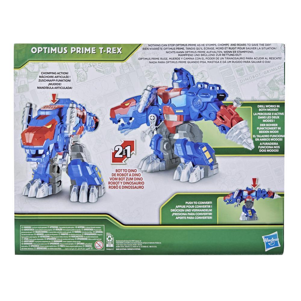 Transformers Dinobot Adventures Optimus Prime T-Rex with Lights and Sounds, 9+-inch Toy, Ages 3 and Up product thumbnail 1
