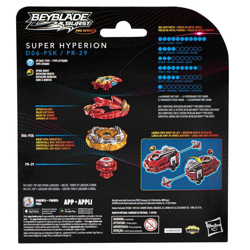Beyblade Burst Pro Series Super Hyperion String Launcher Pack, Beyblade  Launcher & Top - Beyblade