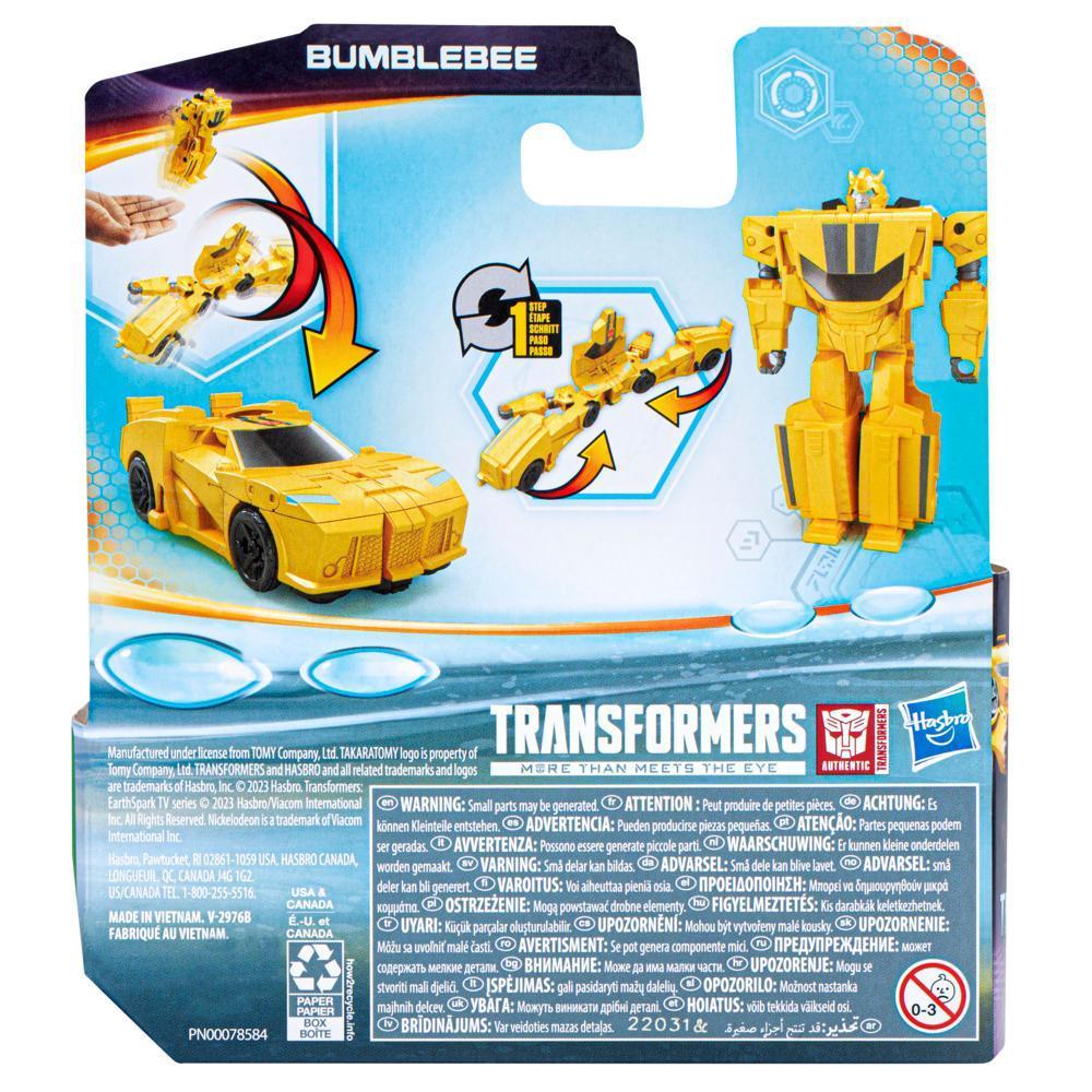 Transformers Toys EarthSpark 1-Step Flip Changer Bumblebee Action Figure product thumbnail 1