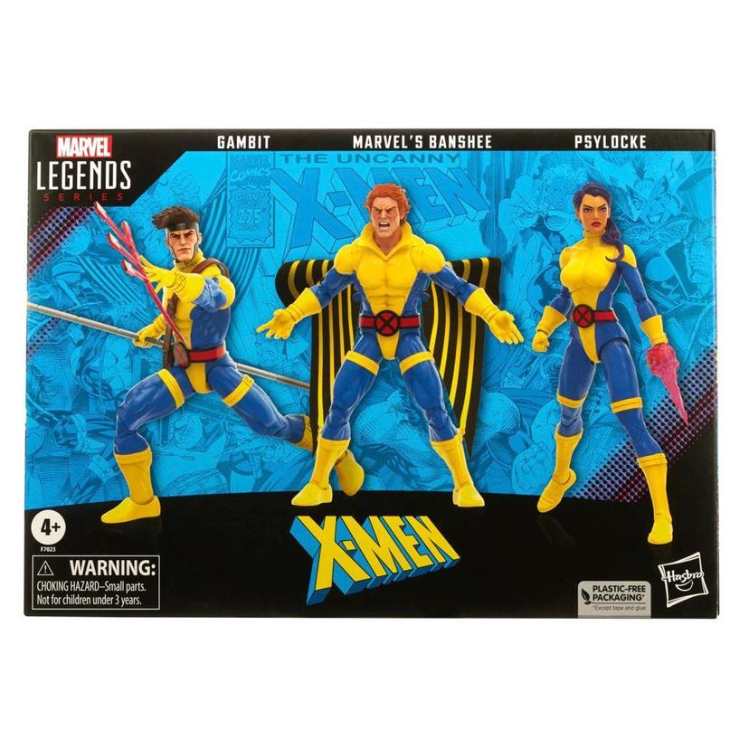 Hasbro Marvel Legends Series: Marvel’s Banshee, Gambit, & Psylocke X-Men Action Figures (6”) product image 1