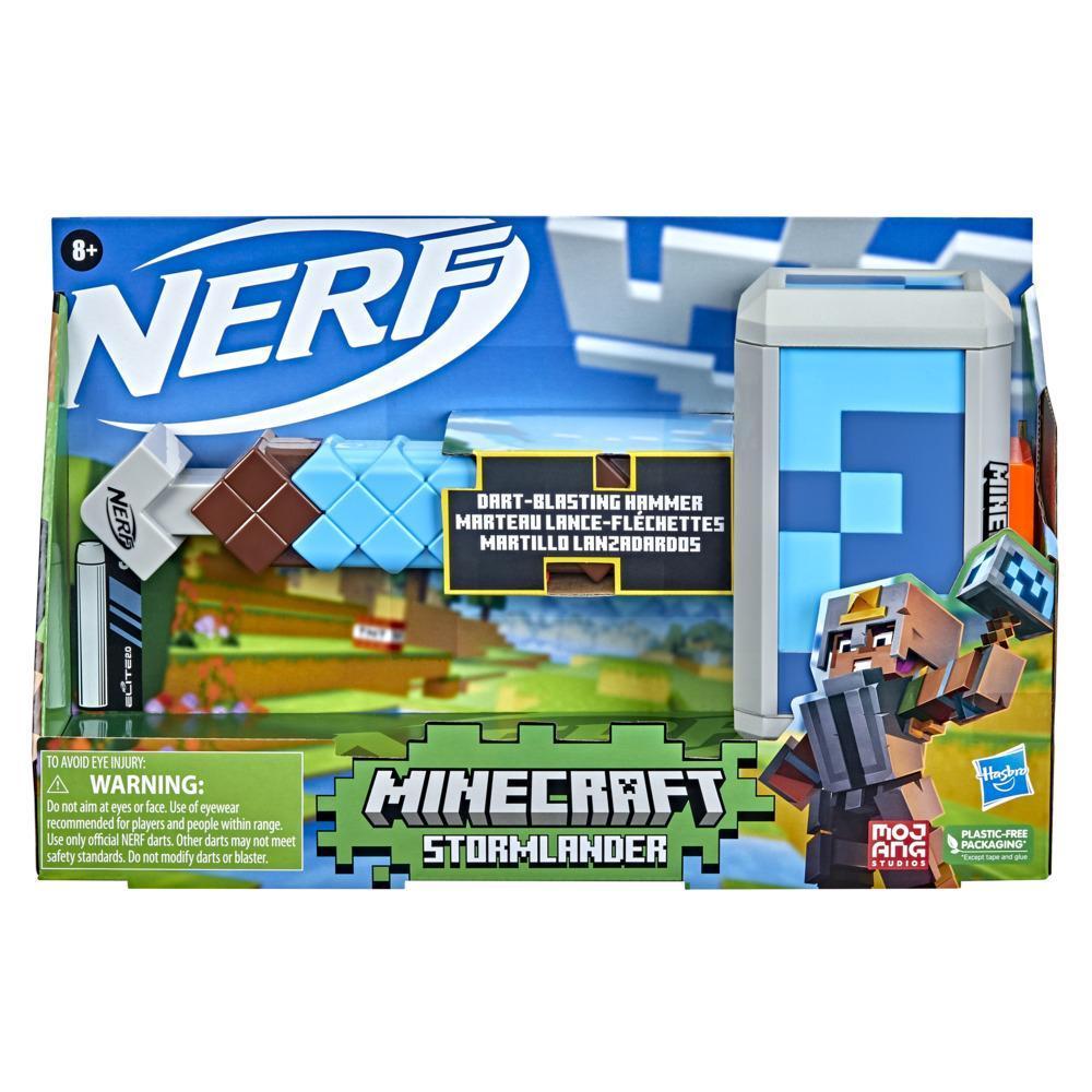 Nerf Minecraft Stormlander Dart-Blasting Hammer, Fires 3 Darts, Includes 3 Nerf Elite Darts, Pull-Back Priming Handle product thumbnail 1