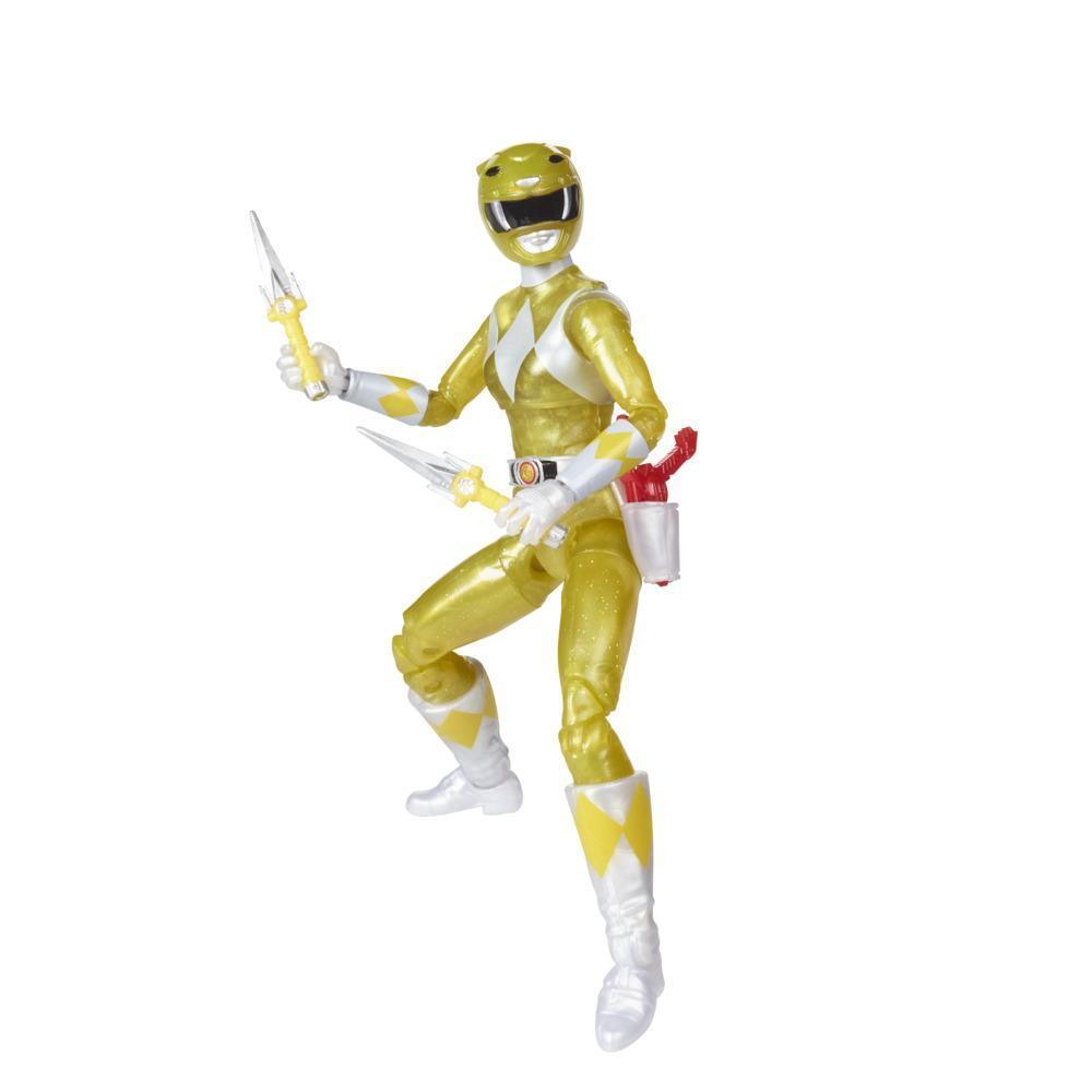 Power Rangers Lightning Collection Mighty Morphin Metallic Yellow Ranger 6-Inch Premium Collectible Action Figure Toy product thumbnail 1