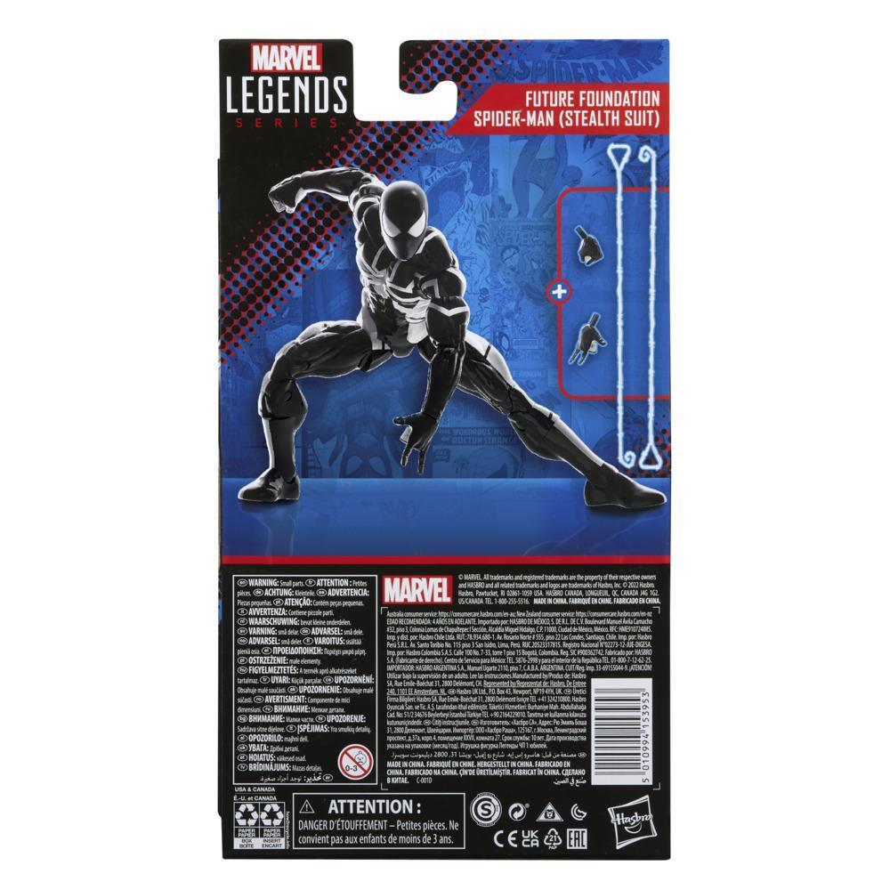 Marvel Legends Series Spider-Man 6-inch Future Foundation Spider-Man (Stealth Suit) Action Figure Toy, Includes 4 Accessories product thumbnail 1