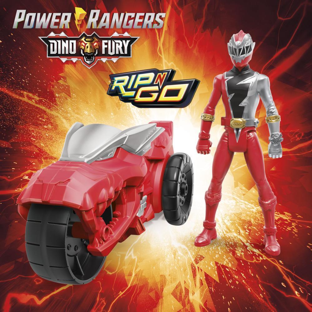 Power Rangers Dino Fury Rip N Go T-Rex Battle Rider and Dino Fury Red Ranger 6-Inch-Scale Vehicle and Action Figure Toys product thumbnail 1