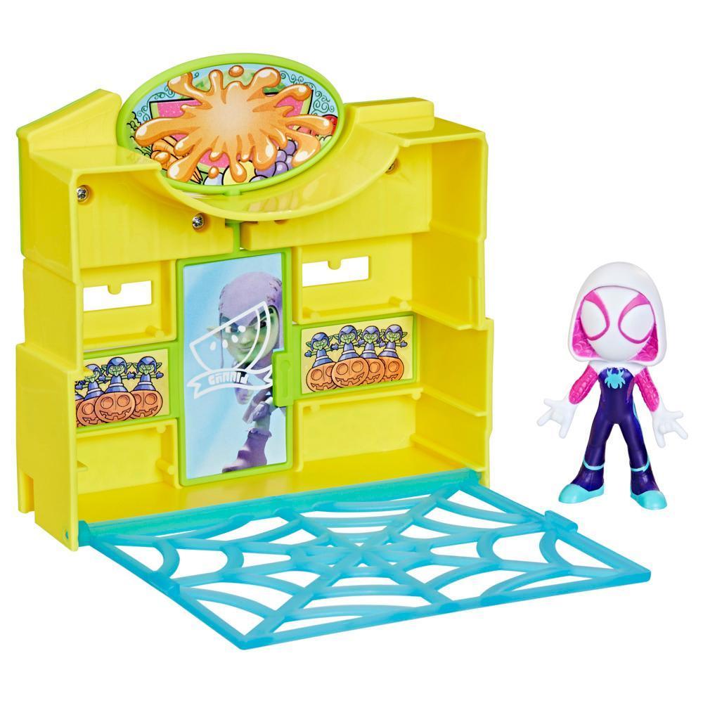 Marvel Spidey and His Amazing Friends City Blocks Ghost Spider Supermarket, Kids Playset product thumbnail 1