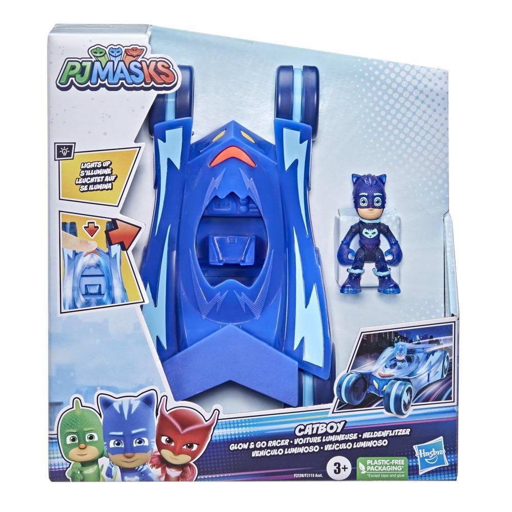 PJ Masks Glow & Go Cat-Car Preschool Toy Vehicle, Light Up Catboy Car with Catboy Action Figure for Kids Ages 3 and Up product thumbnail 1