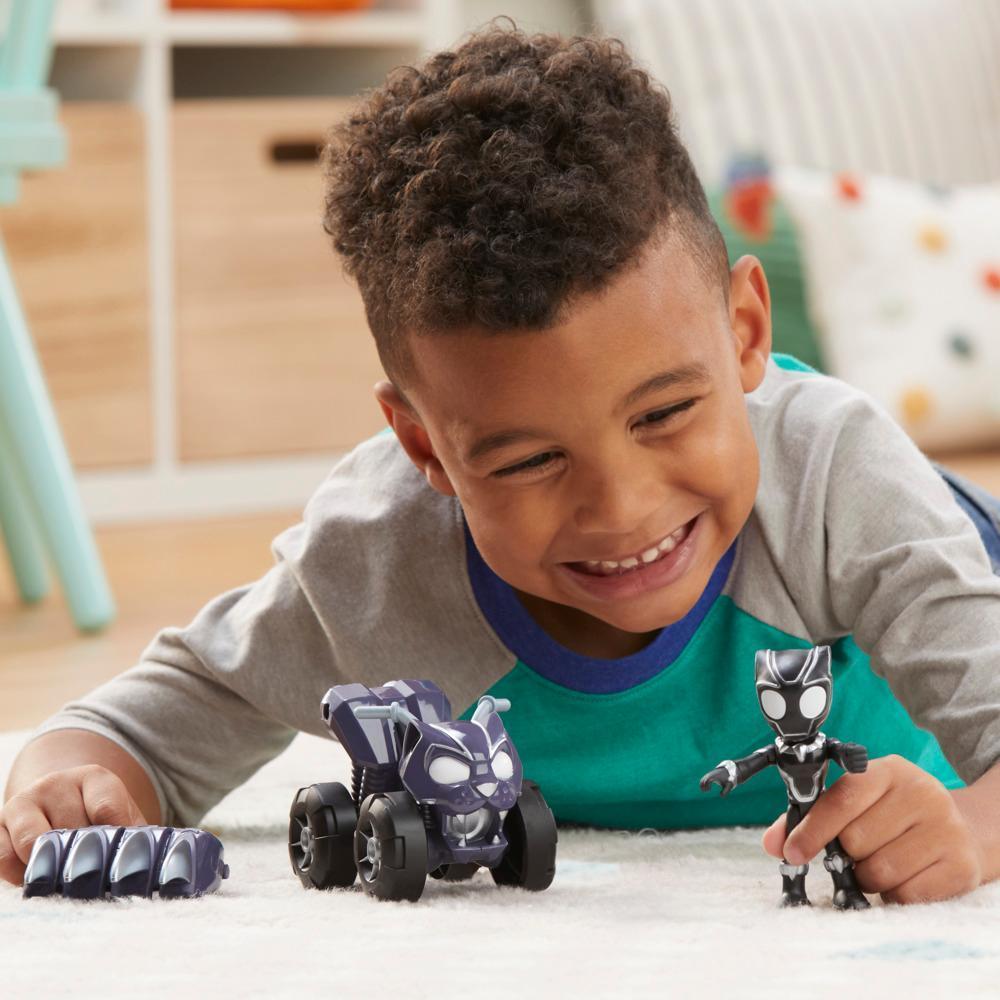 Marvel Spidey and His Amazing Friends Black Panther, Panther Patroller Toy Set for Kids 3+ product thumbnail 1