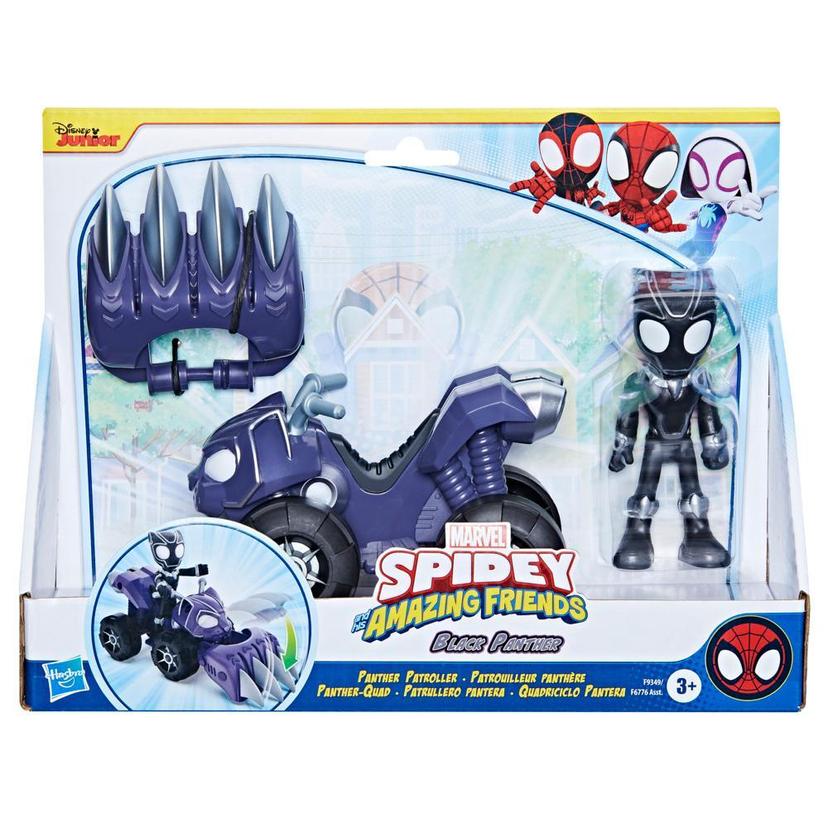 Marvel Spidey and His Amazing Friends Black Panther, Panther Patroller Toy Set for Kids 3+ product image 1