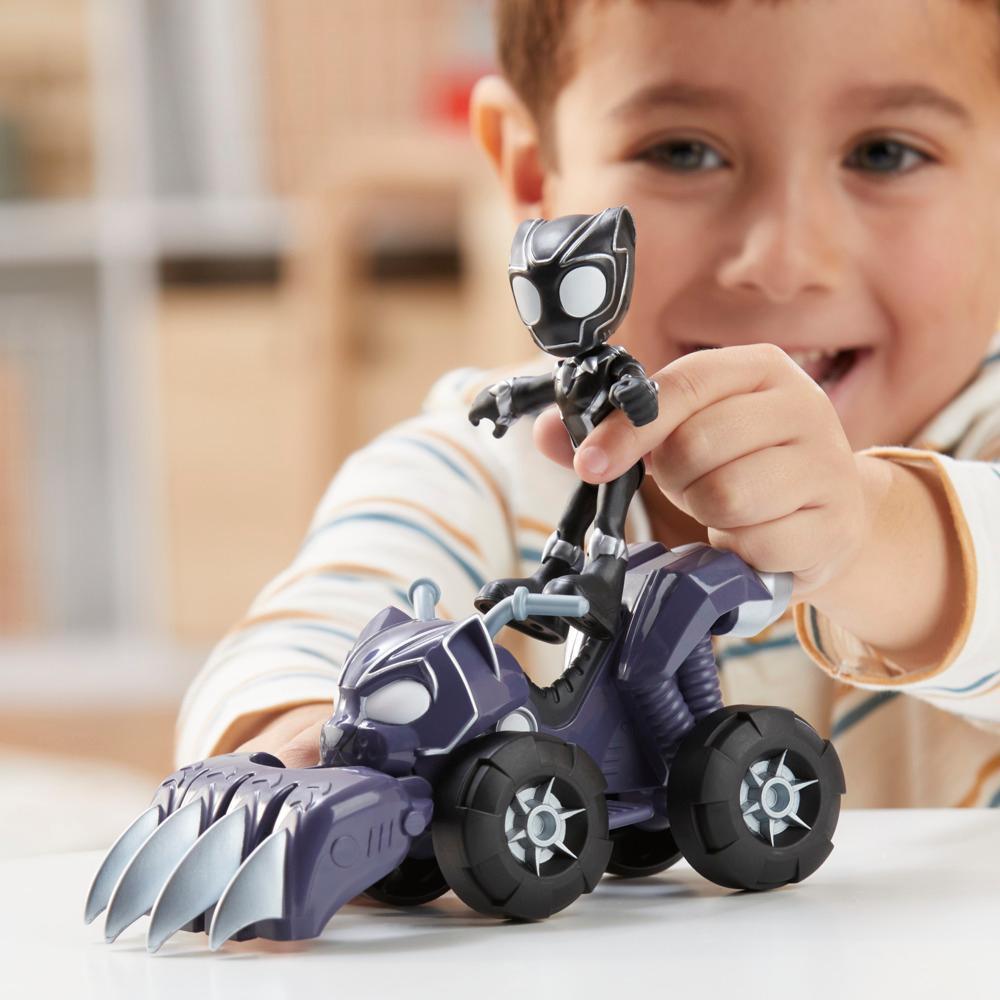 Marvel Spidey and His Amazing Friends Black Panther, Panther Patroller Toy Set for Kids 3+ product thumbnail 1