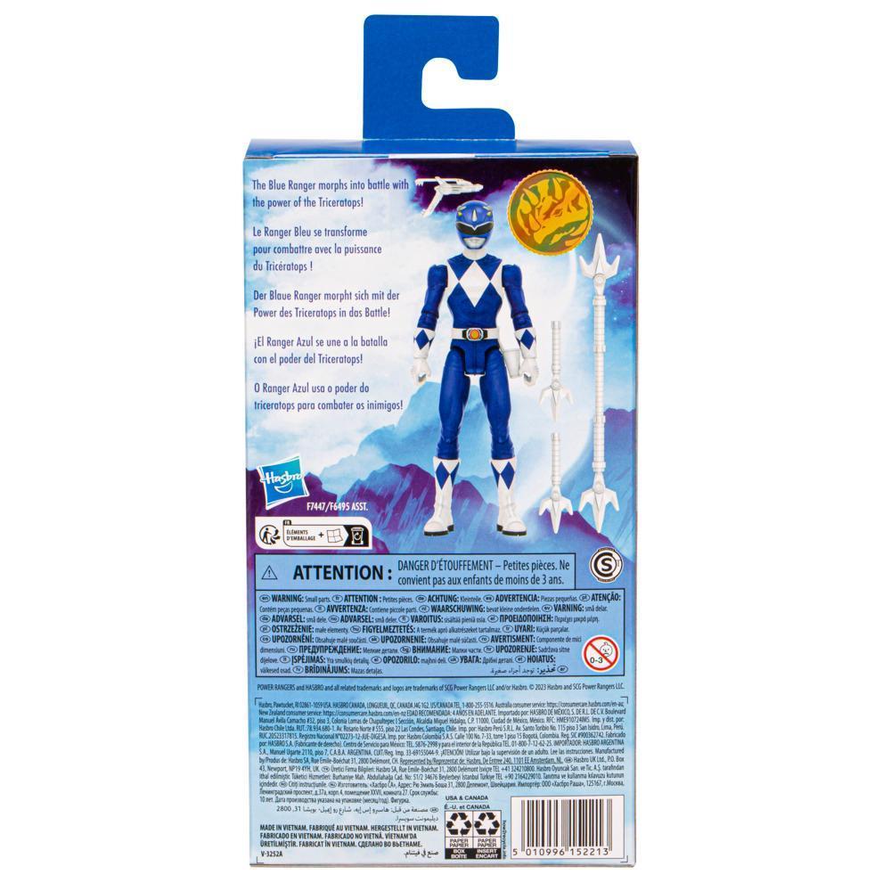 Power Rangers Mighty Morphin Blue Ranger Action Figure Superhero Toy product thumbnail 1