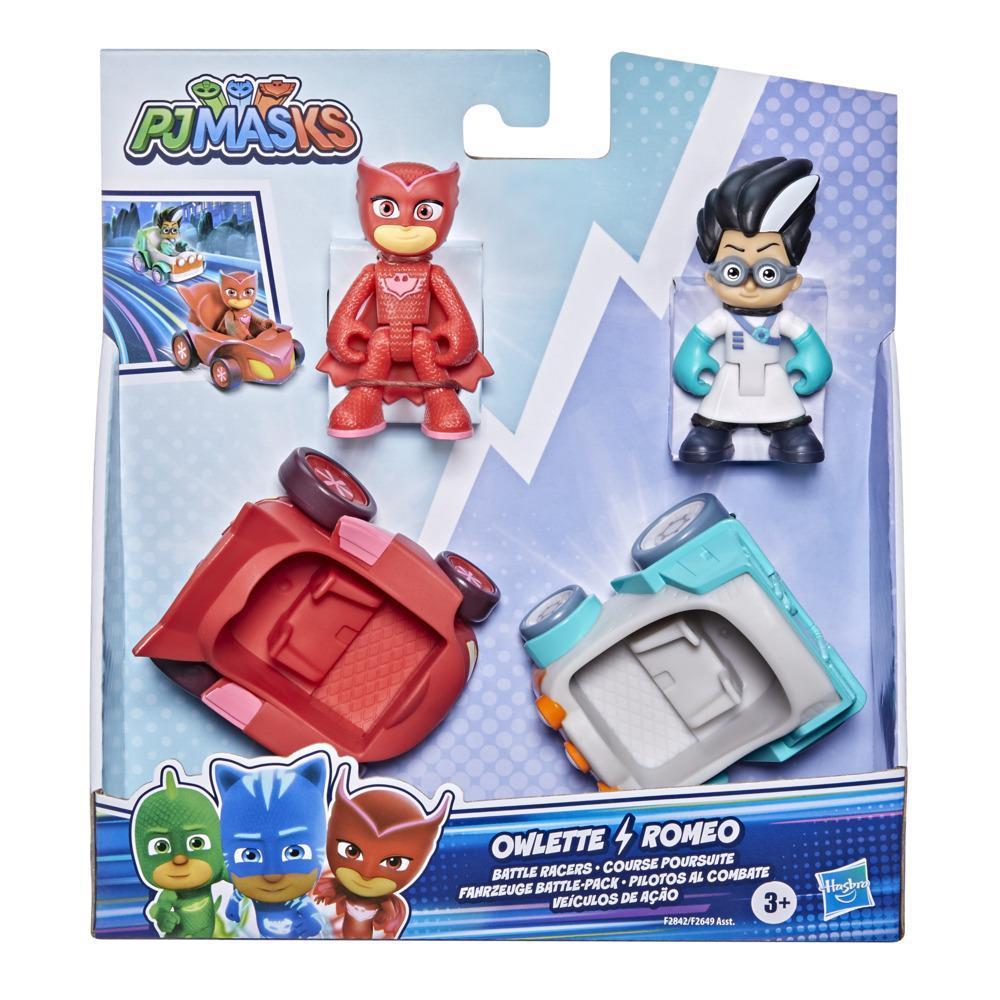 PJ Masks Owlette vs Romeo Battle Racers Preschool Toy, Vehicle and Action Figure Set for Kids Ages 3 and Up product thumbnail 1