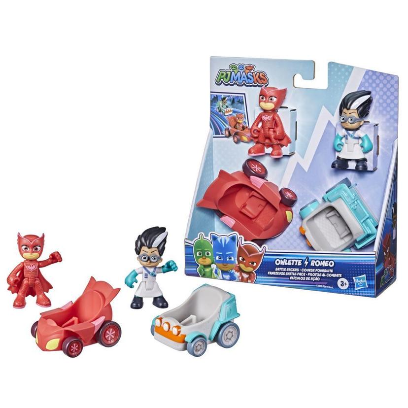 PJ Masks Owlette vs Romeo Battle Racers Preschool Toy, Vehicle and Action Figure Set for Kids Ages 3 and Up product image 1