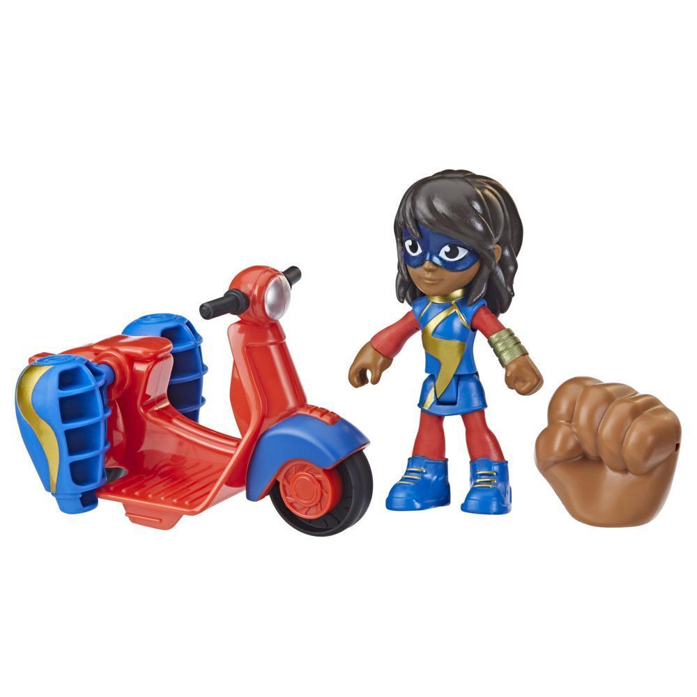 Marvel Spidey and His Amazing Friends Ms. Marvel Action Figure and Embiggen Bike Vehicle, Preschool Toy, Ages 3 And Up product thumbnail 1