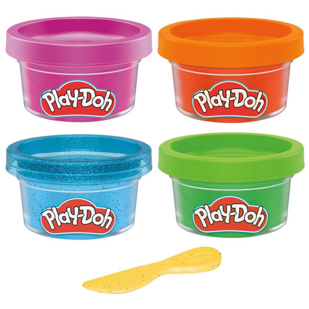 Play-Doh Zoo Mini Color 4-Pack of Compound with Glitter and Metallic Cans, Non-Toxic Play-Doh