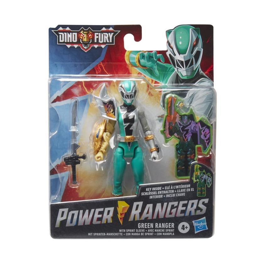 Power Rangers Dino Fury Green Ranger with Sprint Sleeve 6-Inch Action Figure Toy, Dino Fury Key, Chromafury Saber product image 1