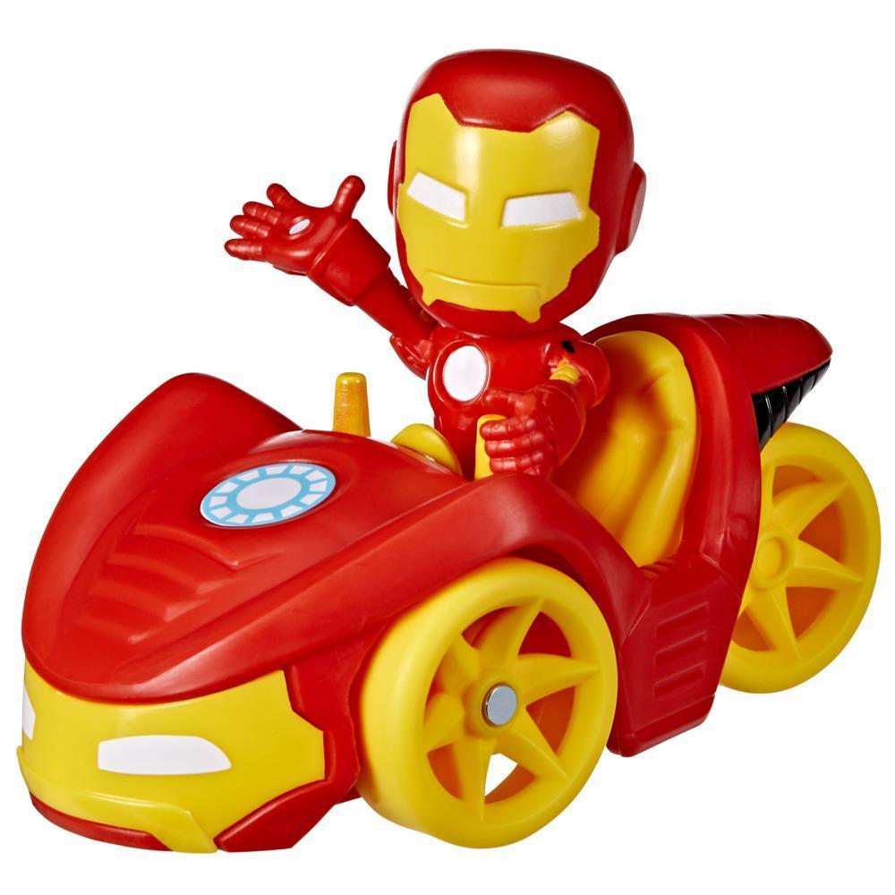 Marvel Spidey and His Amazing Friends Iron Man Action Figure and Iron Racer Vehicle, Iron Man Toy for Kids Ages 3 and Up product thumbnail 1