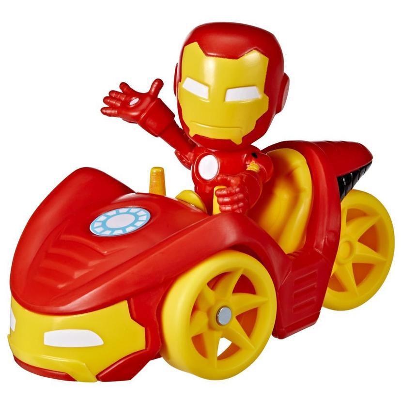 Marvel Spidey and His Amazing Friends Iron Man Action Figure and Iron Racer Vehicle, Iron Man Toy for Kids Ages 3 and Up product image 1