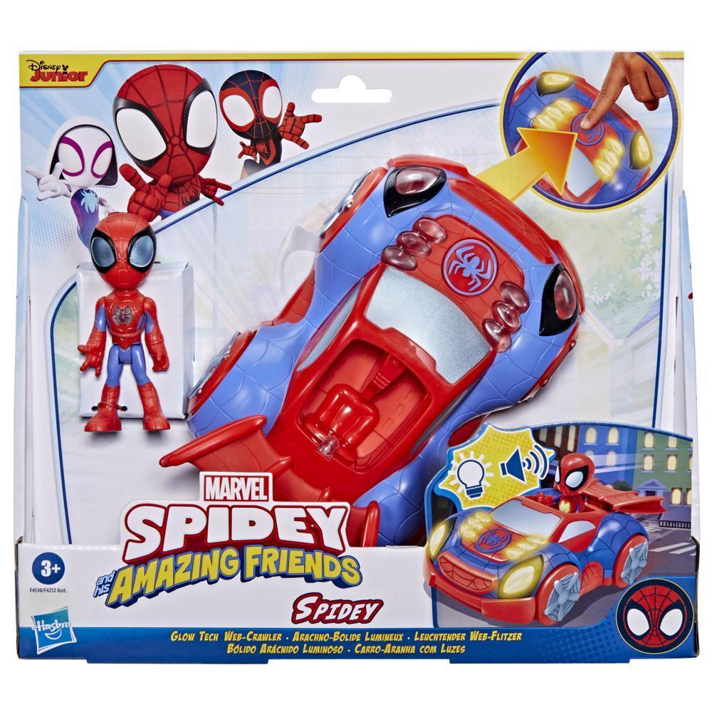 Marvel Spidey and His Amazing Friends Glow Tech Web-Crawler Vehicle, Preschool Toy with Lights and Sounds, Ages 3 and Up product thumbnail 1