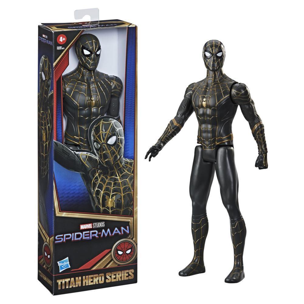 Marvel Spider-Man Titan Hero Series 12-Inch Black and Gold Suit Spider-Man Action Figure Toy, Inspired By Spider-Man Movie, For Kids Ages 4 and Up product thumbnail 1