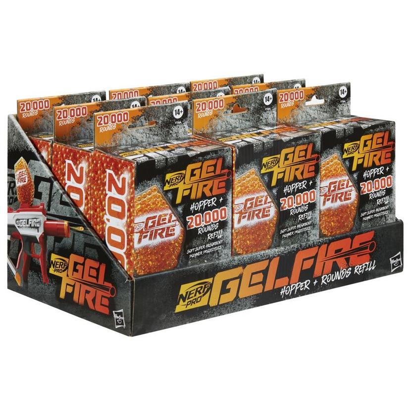 Nerf Pro Gelfire Refill & Hopper, 20,000 Dehydrated Gelfire Rounds & 1x 800 Round Hopper product image 1