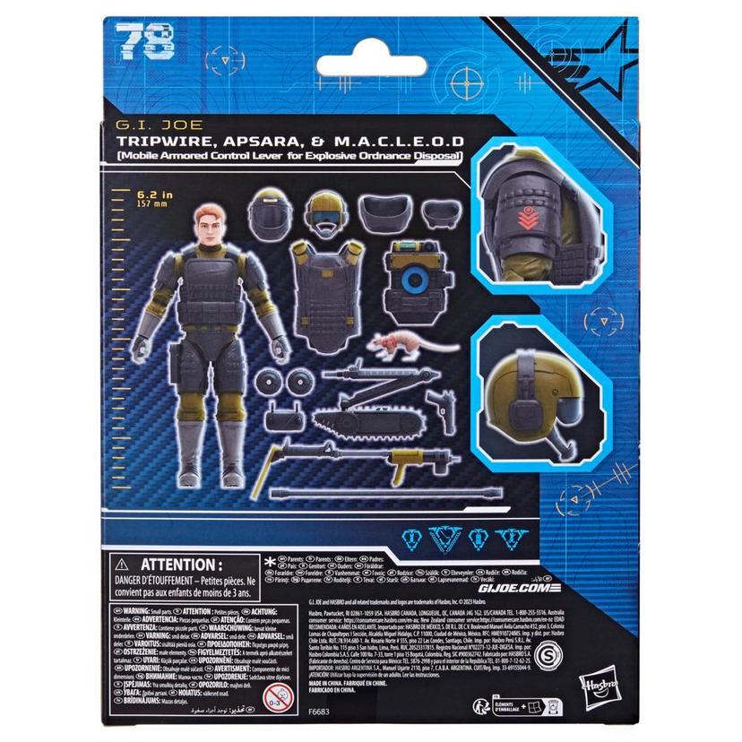 G.I. Joe Classified Series Tripwire, Apsara, & M.A.C.L.E.O.D., Collectible G.I. Joe Action Figure (6"), 78 product image 1