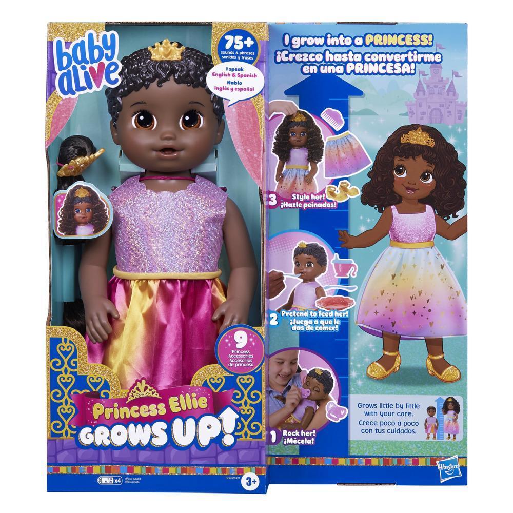 Baby Alive Princess Ellie Grows Up! Doll, 18-Inch Growing Talking Baby Doll Toy for Kids Ages 3 and Up, Black Hair product thumbnail 1