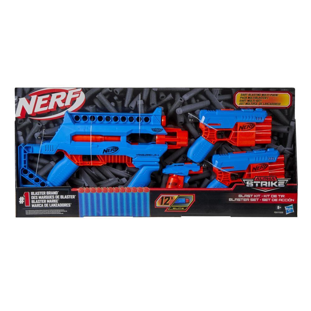 Nerf Alpha Strike Blast Kit -- Dart-Blasting Multi-Pack Includes 4 Blasters and 12 Official Nerf Elite Darts product thumbnail 1