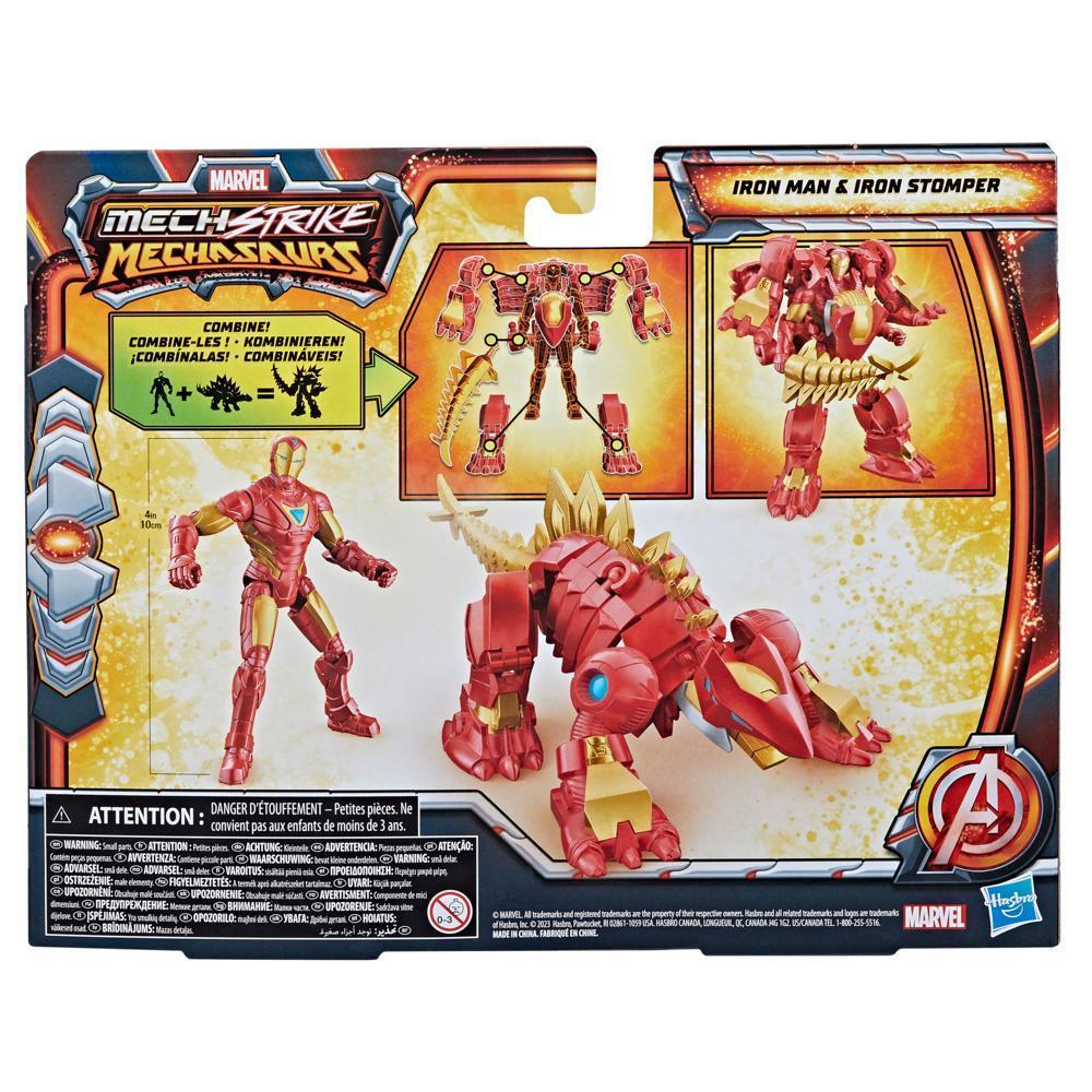 Marvel Mech Strike Mechasaurs Iron Man (4”) with Iron Stomper Mechasaur Action Figures product thumbnail 1