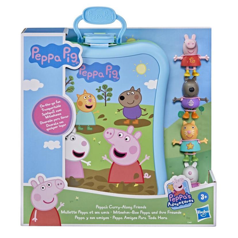 Peppa Pig Toys Peppa's Carry-Along Friends - Juego de 4 figuras con estuche  de transporte, juguetes preescolares para niñas y niños de más de 3 años