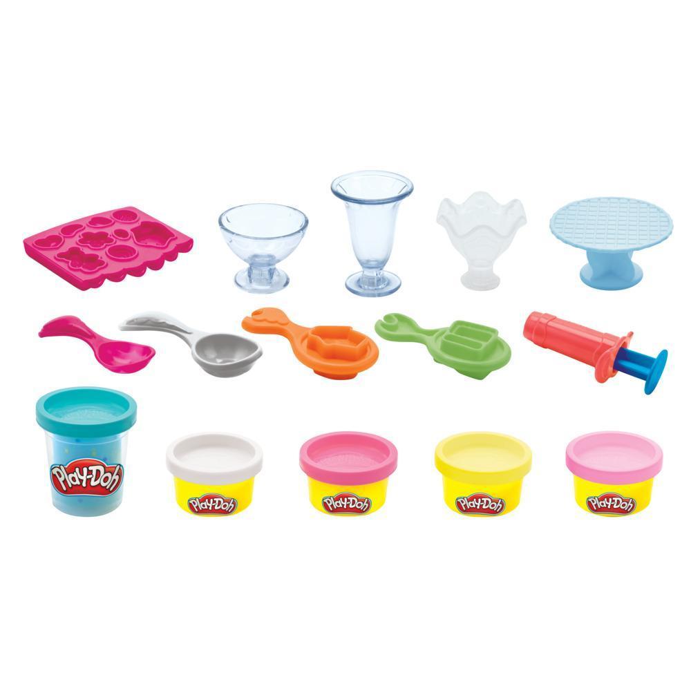 Play-Doh Kitchen Creations Scoops 'n Sundaes Ice Cream Toy Food Set with 5 Non-Toxic Colors product thumbnail 1