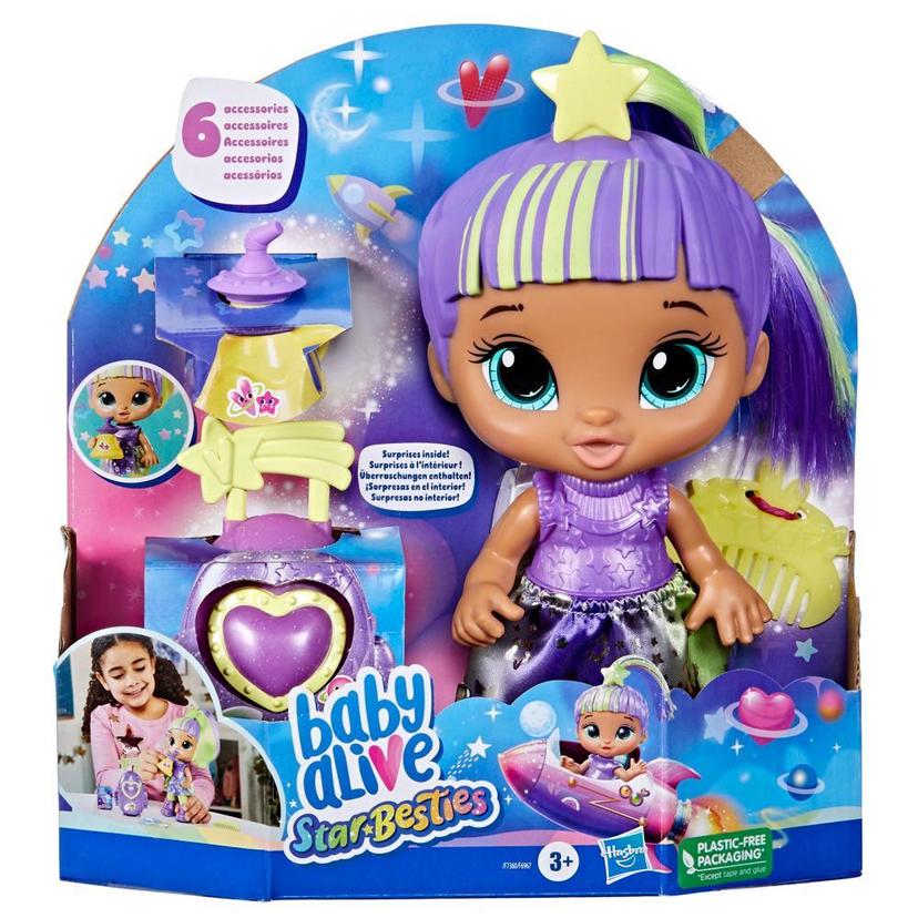 Baby Alive Star Besties Doll, Lovely Luna, 8-inch Space-Themed Baby Alive Doll Toy with Accessories for Kids 3 and Up product image 1