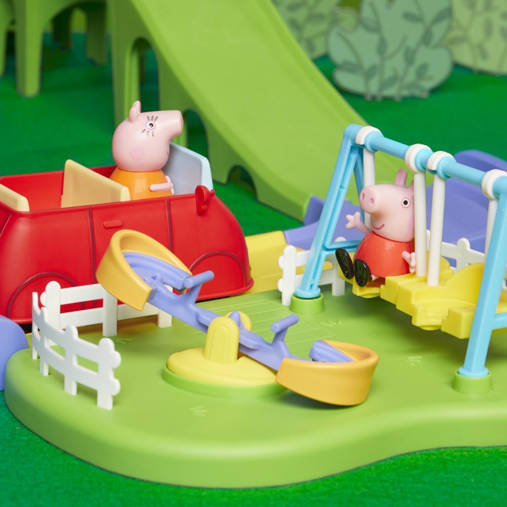 Peppa Pig All Around Peppa’s Town Set with Adjustable Track; Includes Vehicle and 1 Figure; 35+ Sounds; Ages 3 and Up product thumbnail 1