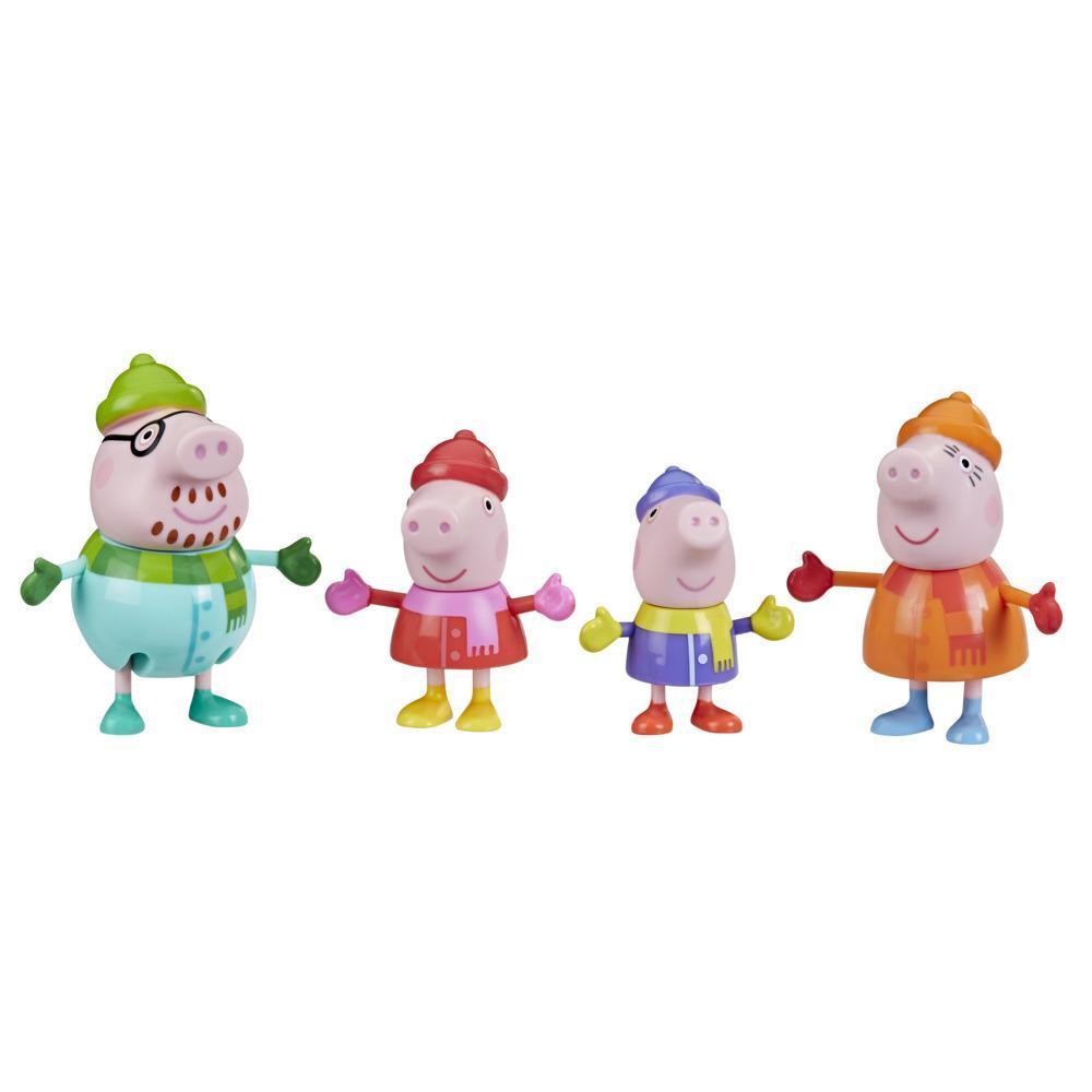 Peppa Pig Peppa's Club Peppa's Family Wintertime Figure 4-Pack Toy, 4 Figures in Cold-Weather Outfits, Ages 3 and up product thumbnail 1