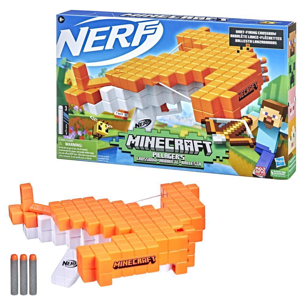 Nerf Minecraft Pillager's Crossbow Dart-Blasting Crossbow, Real Crossbow Action, Includes 3 Official Nerf Elite Darts product thumbnail 1