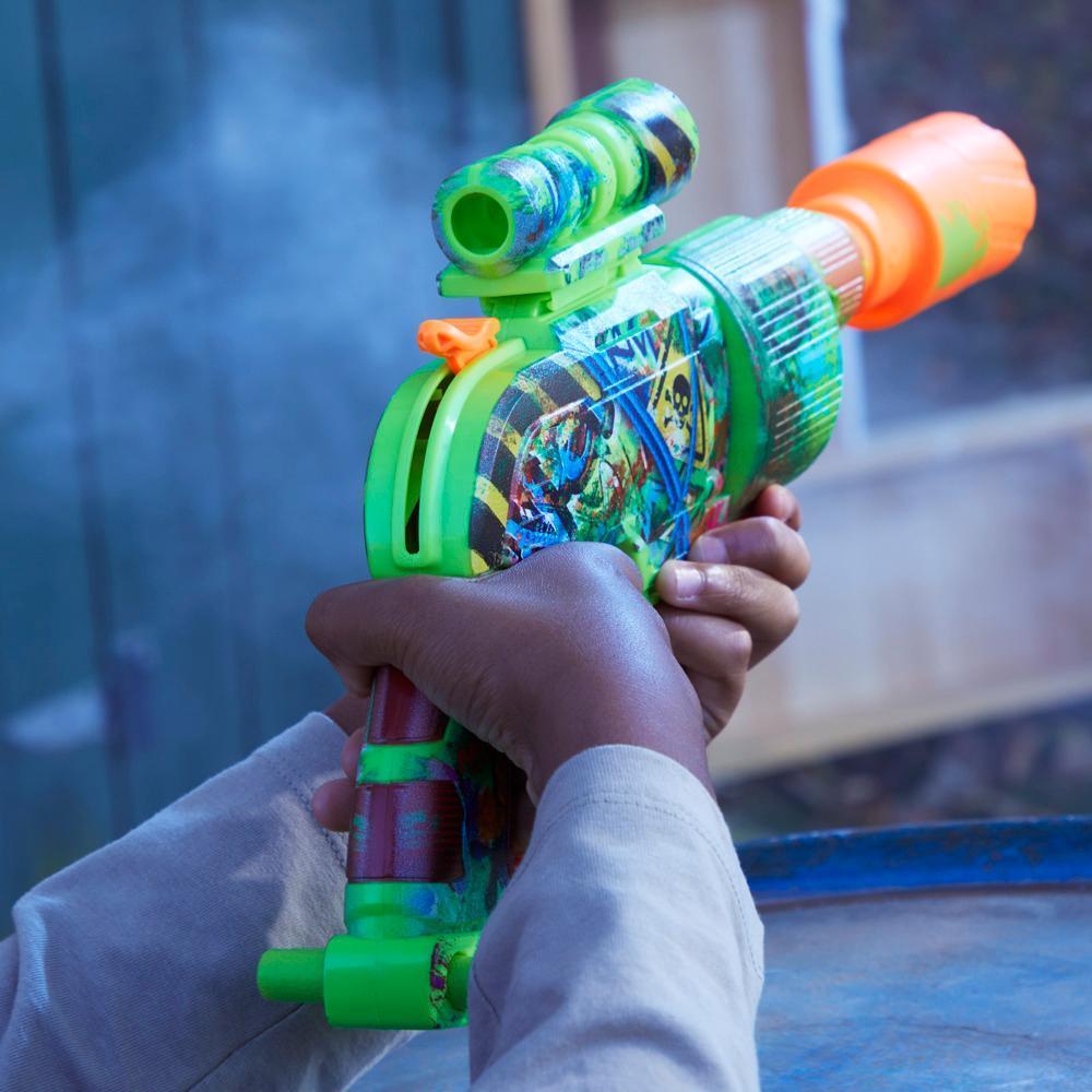 Nerf Zombie Driller Dart Blaster, 16 Nerf Elite Darts, Outdoor Games, Ages 8+ product thumbnail 1