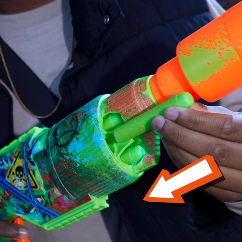 Nerf Zombie Driller Dart Blaster, 16 Nerf Elite Darts, Outdoor Games, Ages 8+ product image 1