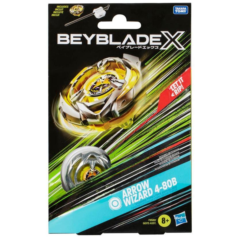 Beyblade X Arrow Wizard 4-80B Starter Pack Set with Stamina Type Top & Launcher, Ages 8+ product image 1
