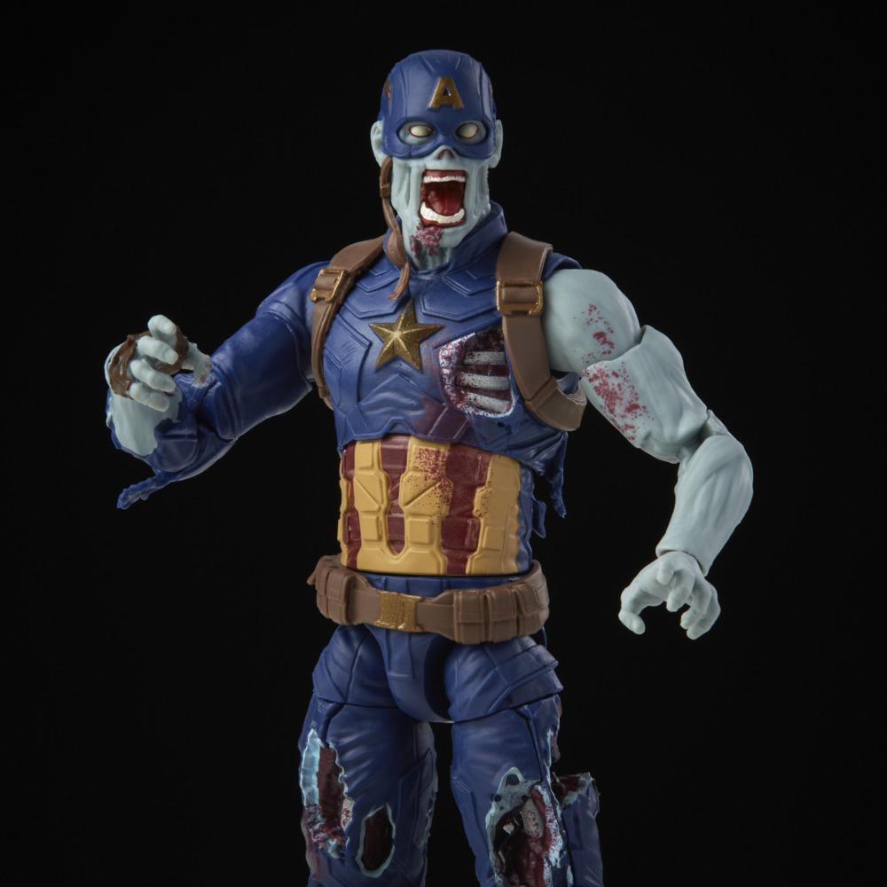 Marvel Legends Series 6-inch Scale Action Figure Toy Zombie Captain America, Includes Premium Design and 1 Accessory product thumbnail 1