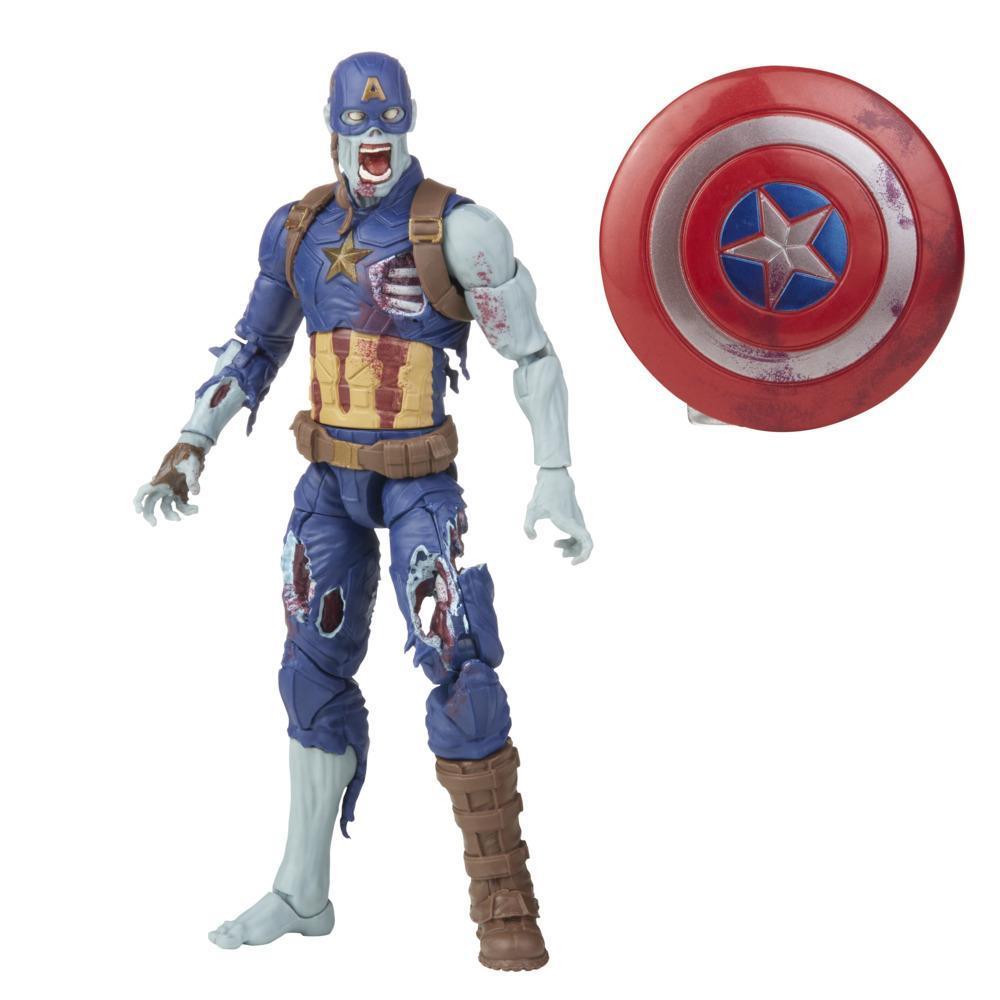 Marvel Legends Series 6-inch Scale Action Figure Toy Zombie Captain America, Includes Premium Design and 1 Accessory product thumbnail 1