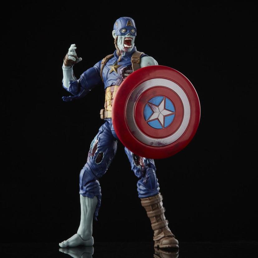 Marvel Legends Series 6-inch Scale Action Figure Toy Zombie Captain America, Includes Premium Design and 1 Accessory product image 1