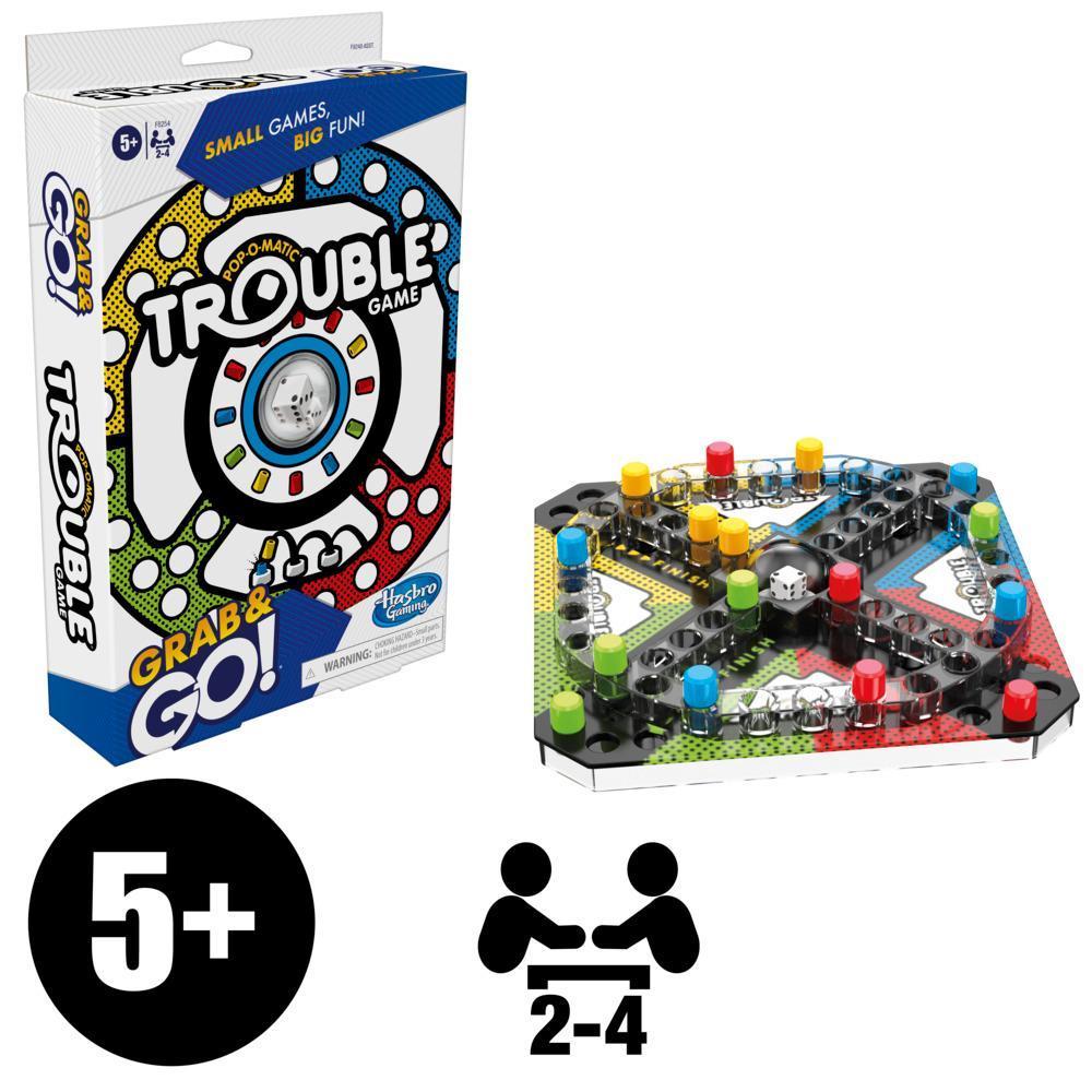 Trouble Grab and Go Game for Ages 5 and Up, Portable Game for 2-4 Players, Travel Game product thumbnail 1