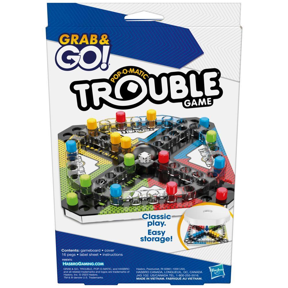 Trouble Grab and Go Game for Ages 5 and Up, Portable Game for 2-4 Players, Travel Game product thumbnail 1