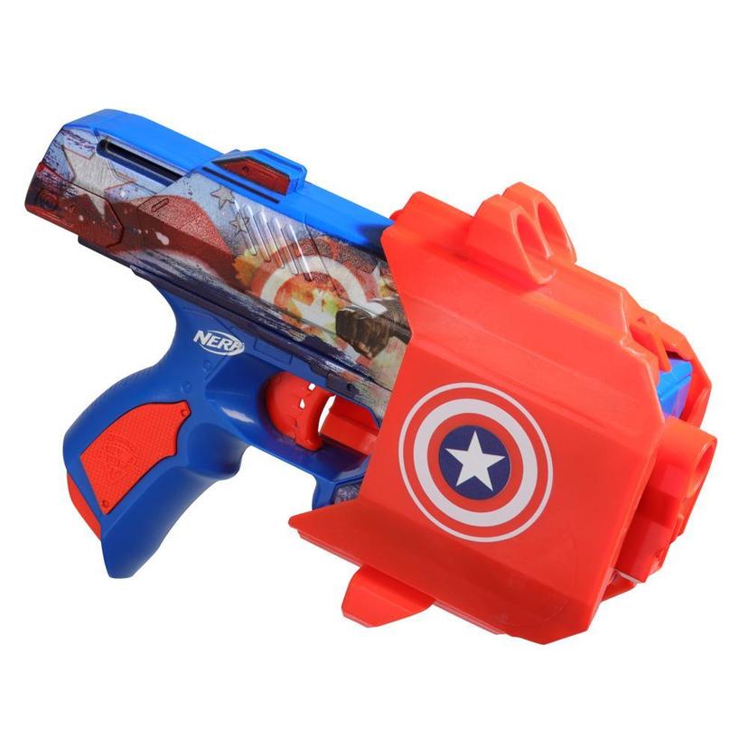Nerf Marvel Captain America Blaster, 10 Nerf Elite Darts, Holster, Gifts for 8 Year Old Boys & Girls & Up product image 1