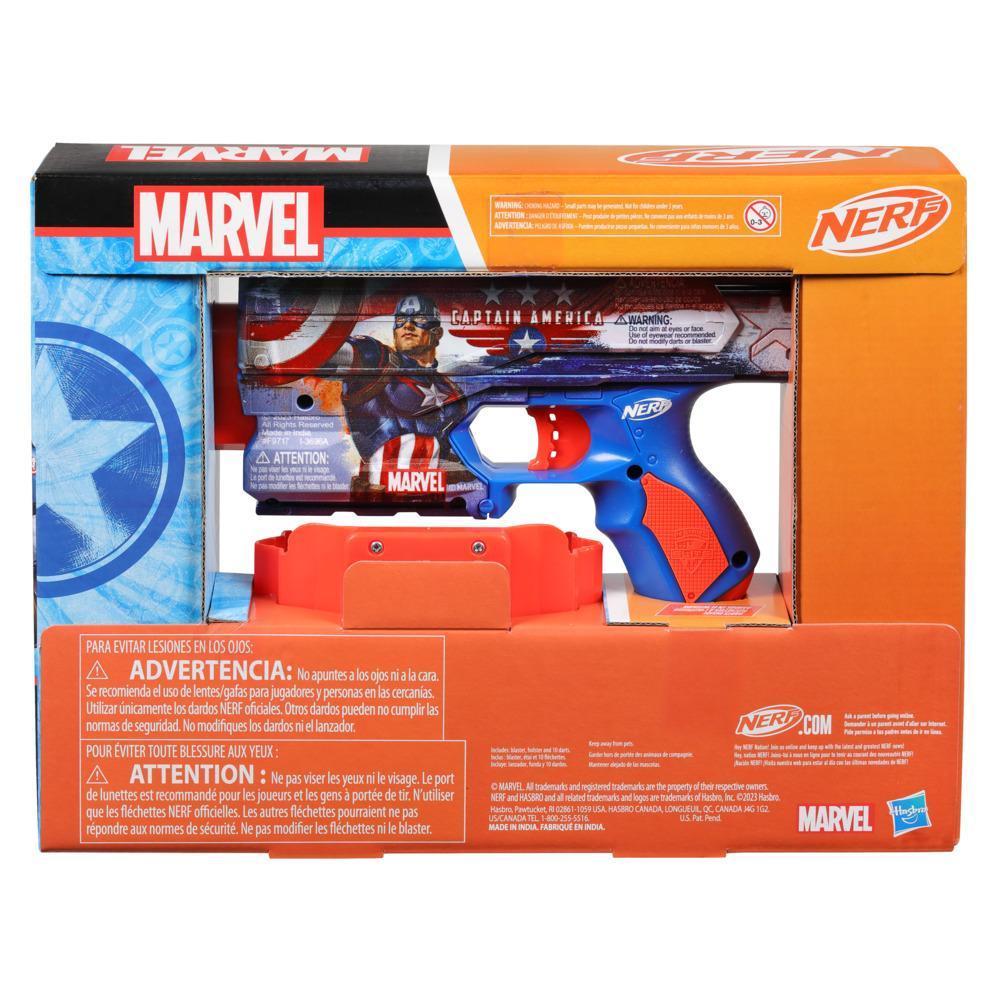 Nerf Marvel Captain America Blaster, 10 Nerf Elite Darts, Holster, Gifts for 8 Year Old Boys & Girls & Up product thumbnail 1
