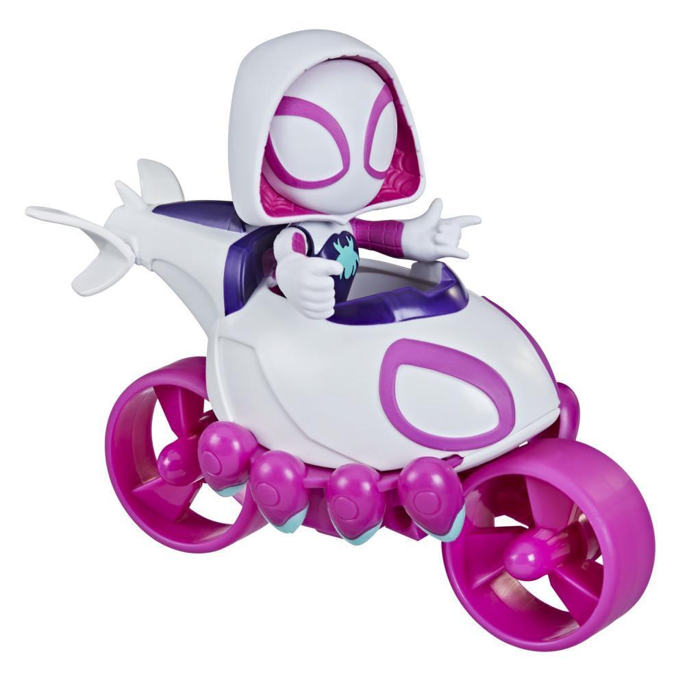 Marvel Spidey and His Amazing Friends Ghost-Spider Action Figure And Copter-Cycle Vehicle, For Kids Ages 3 And Up product thumbnail 1