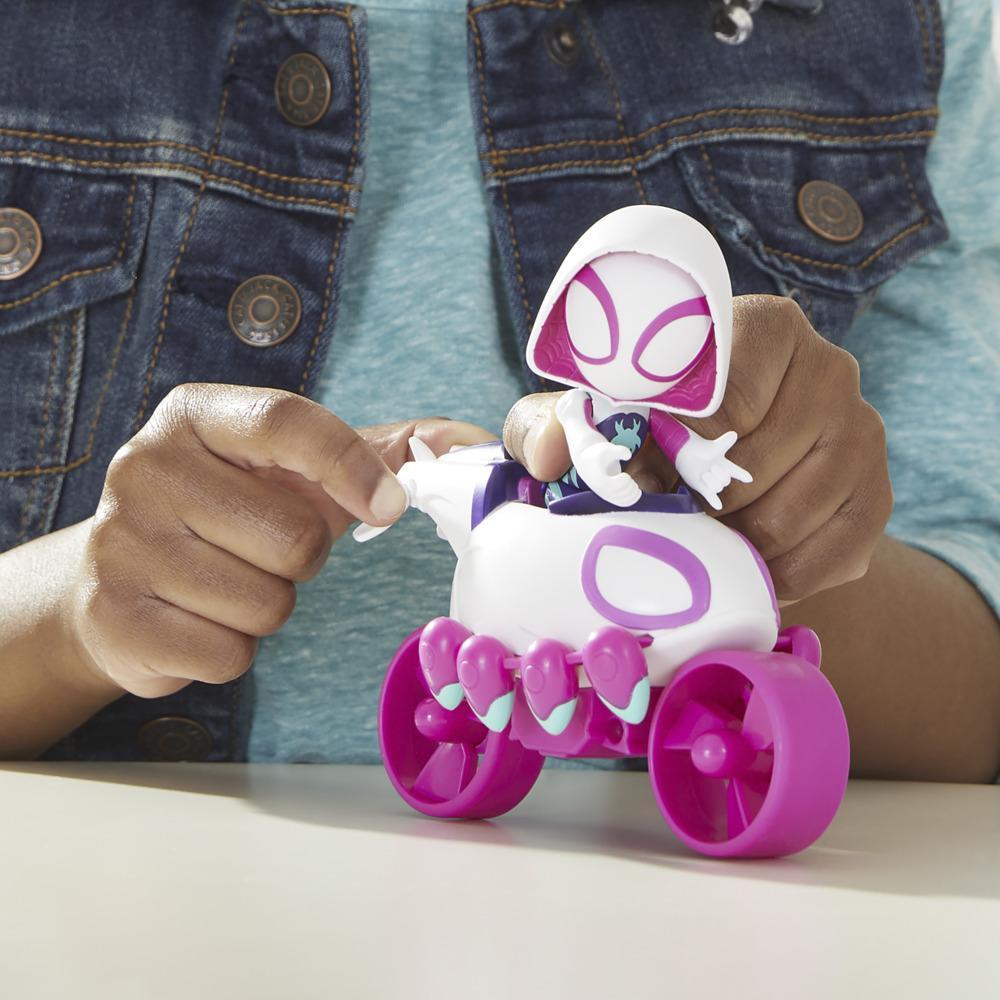 Marvel Spidey and His Amazing Friends Ghost-Spider Action Figure And Copter-Cycle Vehicle, For Kids Ages 3 And Up product thumbnail 1